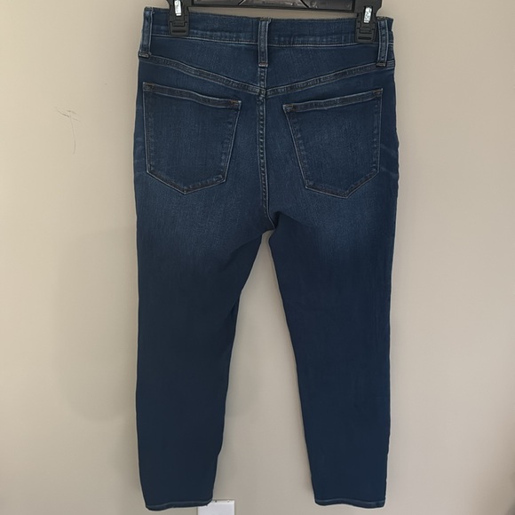 J.CREW skinny high-waisted jeans with dark washed blue push up buttons - Picture 7 of 10